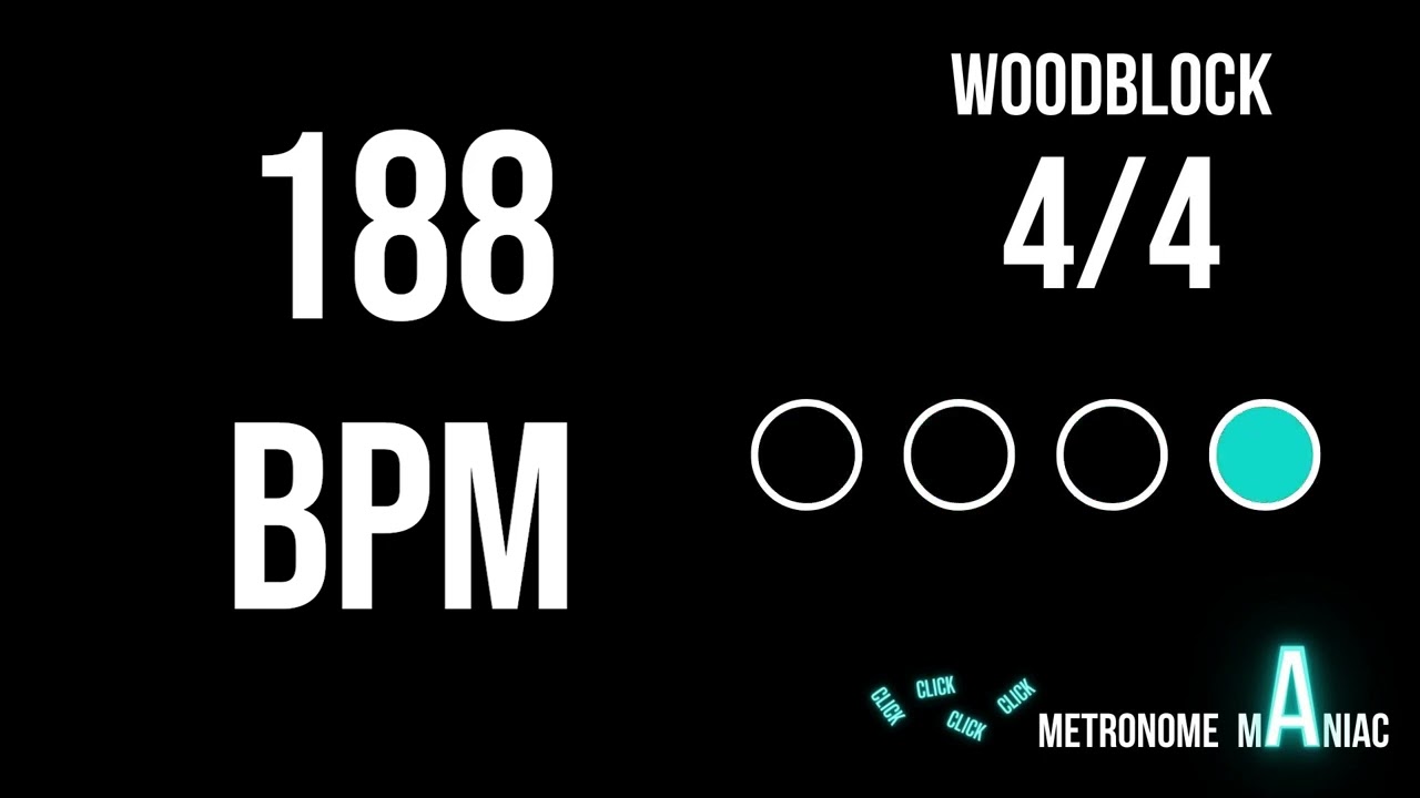 Metronome 188 BPM 4/4 - Woodblock