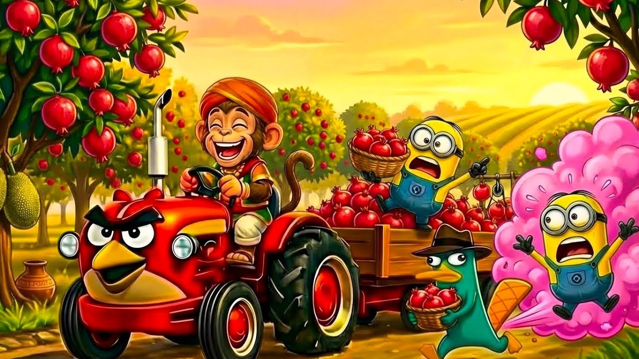WOW! A Traditional Harvest Day by the Ganges in This Monkey Cartoon Farm | MONKEY D FARM
