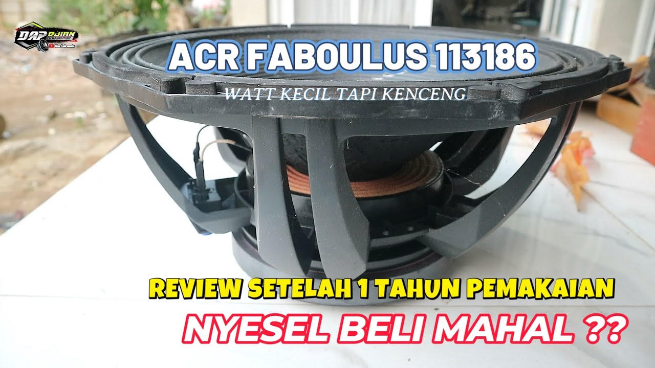 ACR FABOULUS 113186 // SPEAKER 18IN SUBWOOFER TERBAIK BISA BOX VACUM MURAH // SPEAKER GLERR