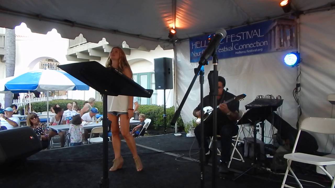 Athena Andreadis sings her second song at the 2016 San Juan Capistrano Greek Festival