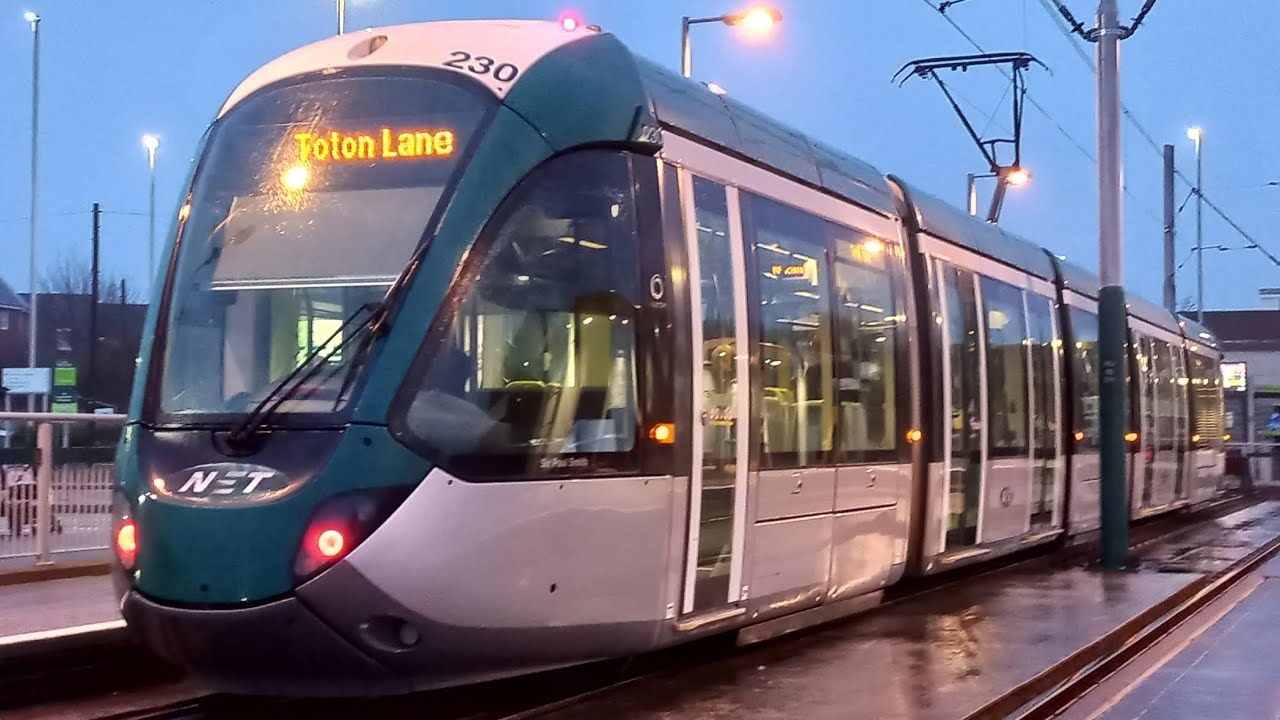 Nottingham Express Transit Line 1 Alstom Citadis 302 (230M2) Hucknall - Butler's Hill 