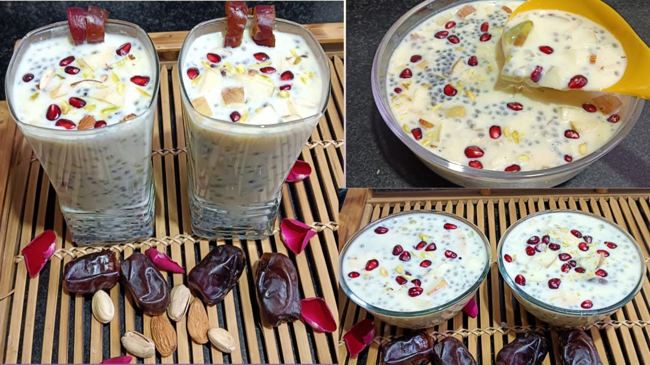 Ramadan Special Sago Fruit Drink😍 | Refreshing Iftar Sabudana Milk Drink Recipe | sago Drink #viral 