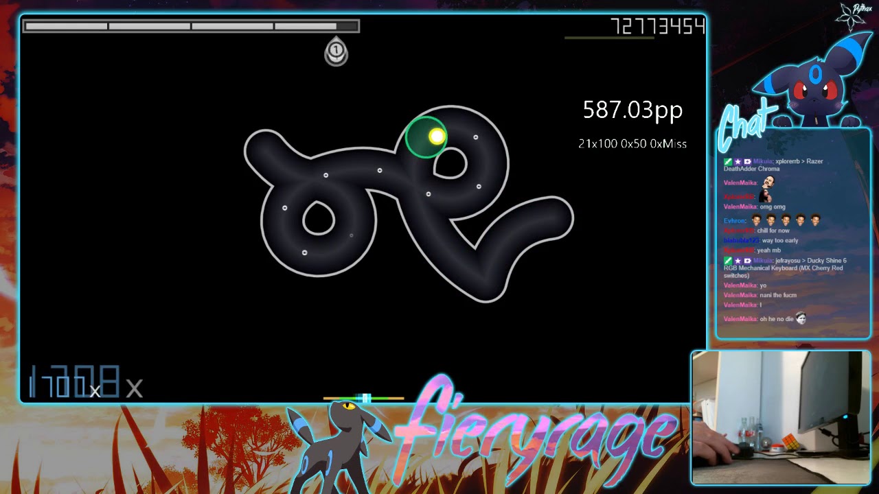 osu! | fieryrage | GYZE - HONESTY [DISHONEST] +HR 98.77% FC | 807pp #8 | Livestream!