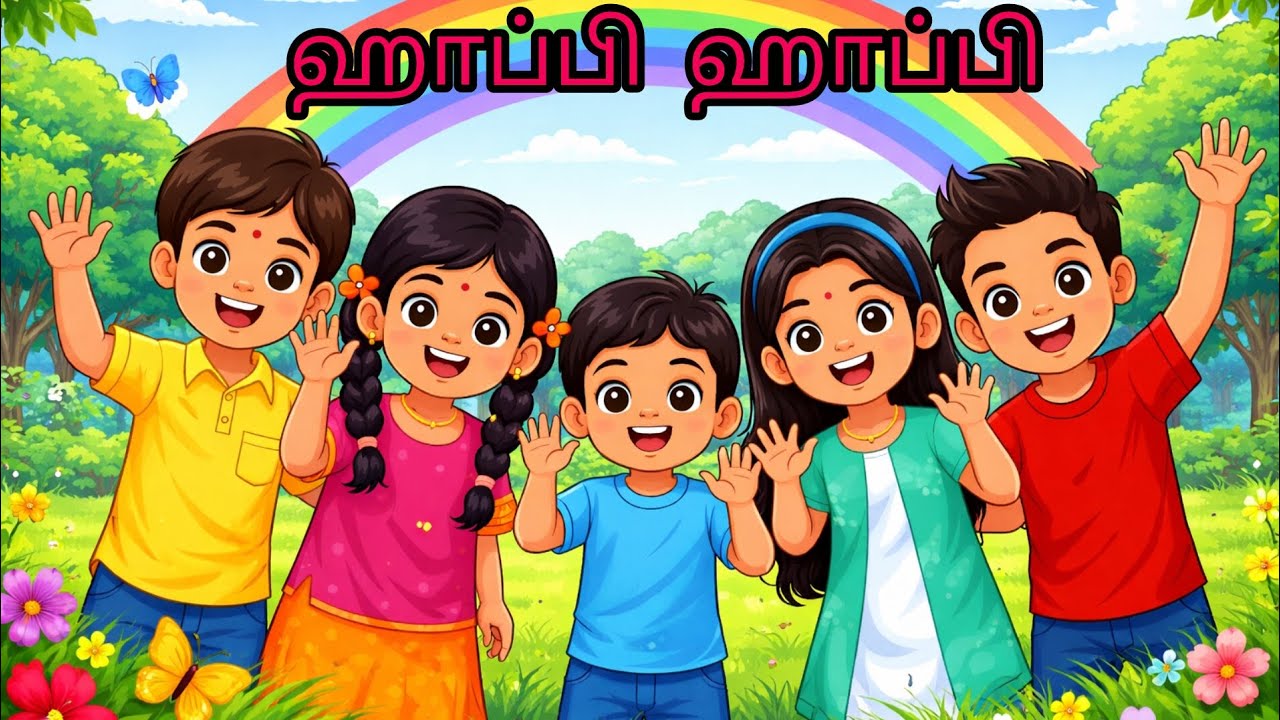 ஹாப்பி ஹாப்பி | Kutti Pattu TV | Tamil kids song
