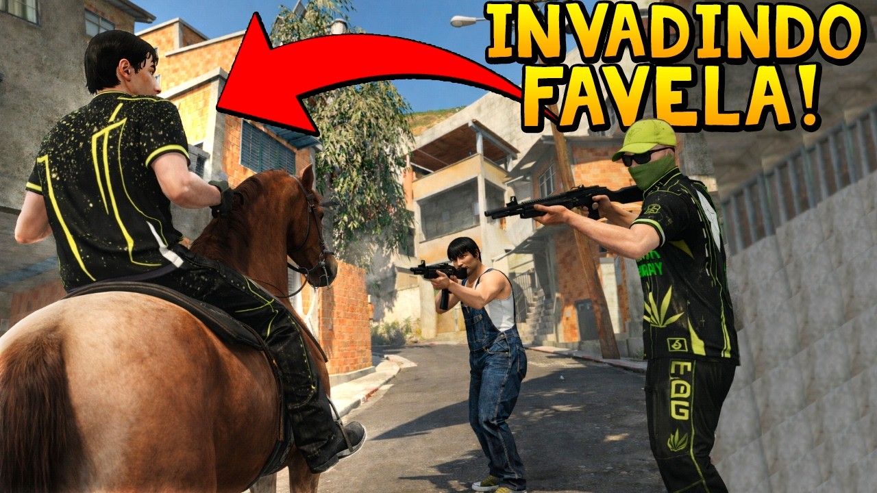 INVADI FAVELA MONTADO NO CAVALO GTA RP