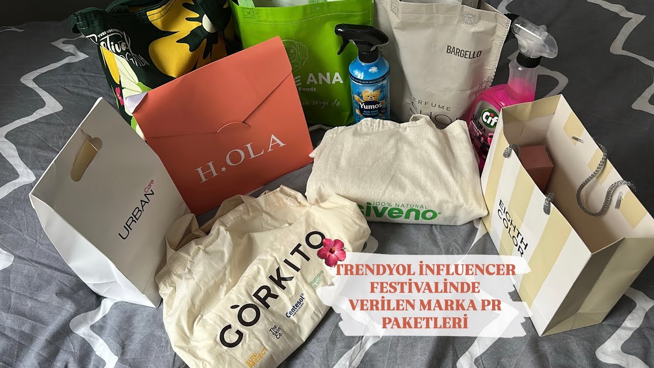 TRENDYOL İNFLUENCER FESTİVALİNDE VERİLEN PR PAKETLERİ | DAVET 