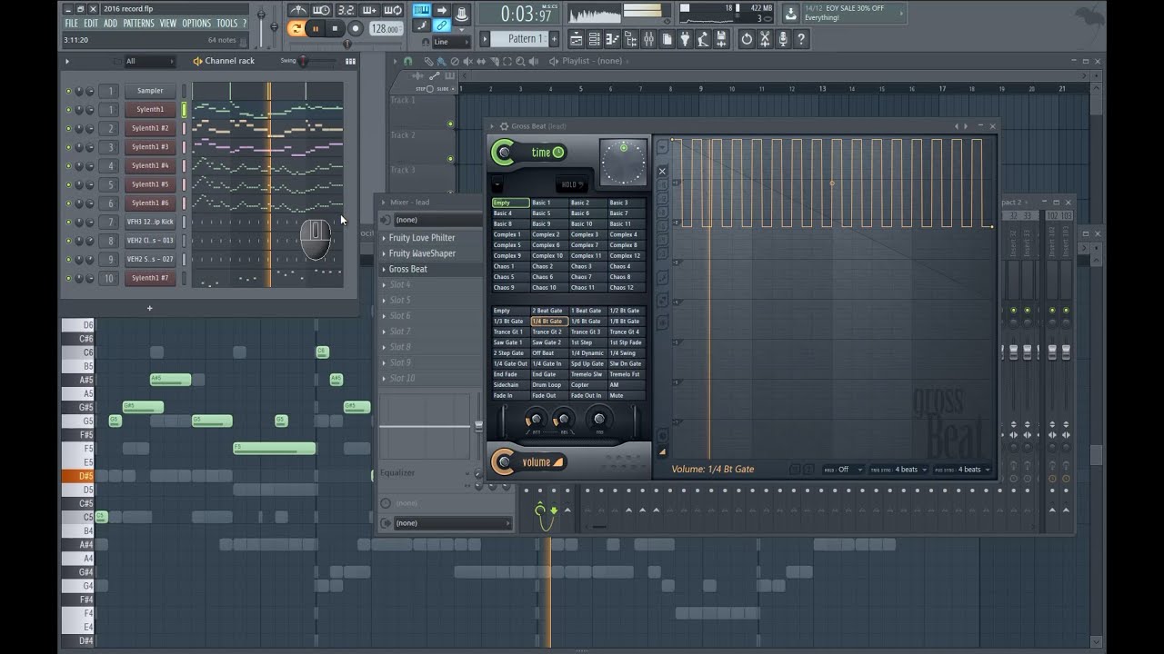 How to make a triple EDM melody with Hardwell's presets + kick-bassline-pluck