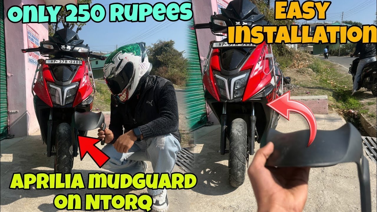 only 250 rupees Aprilia mudguard on Ntorq easy installation home 🏠