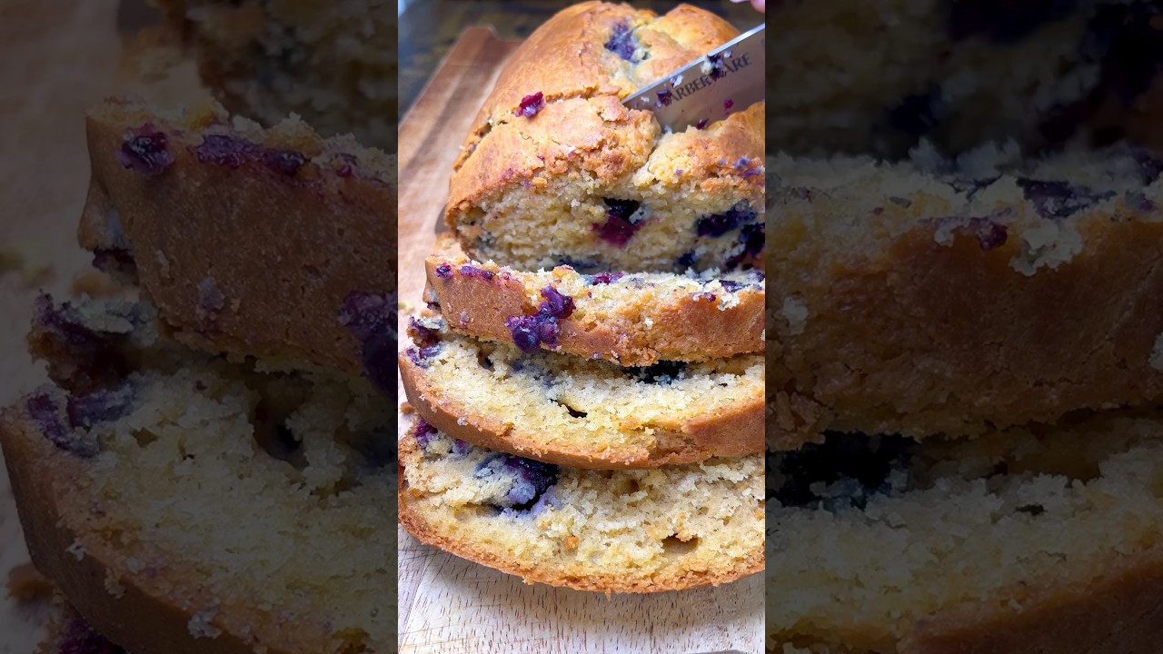 The most moist blueberry loaf recipe you have to try! ⭐️No mixer needed⭐️