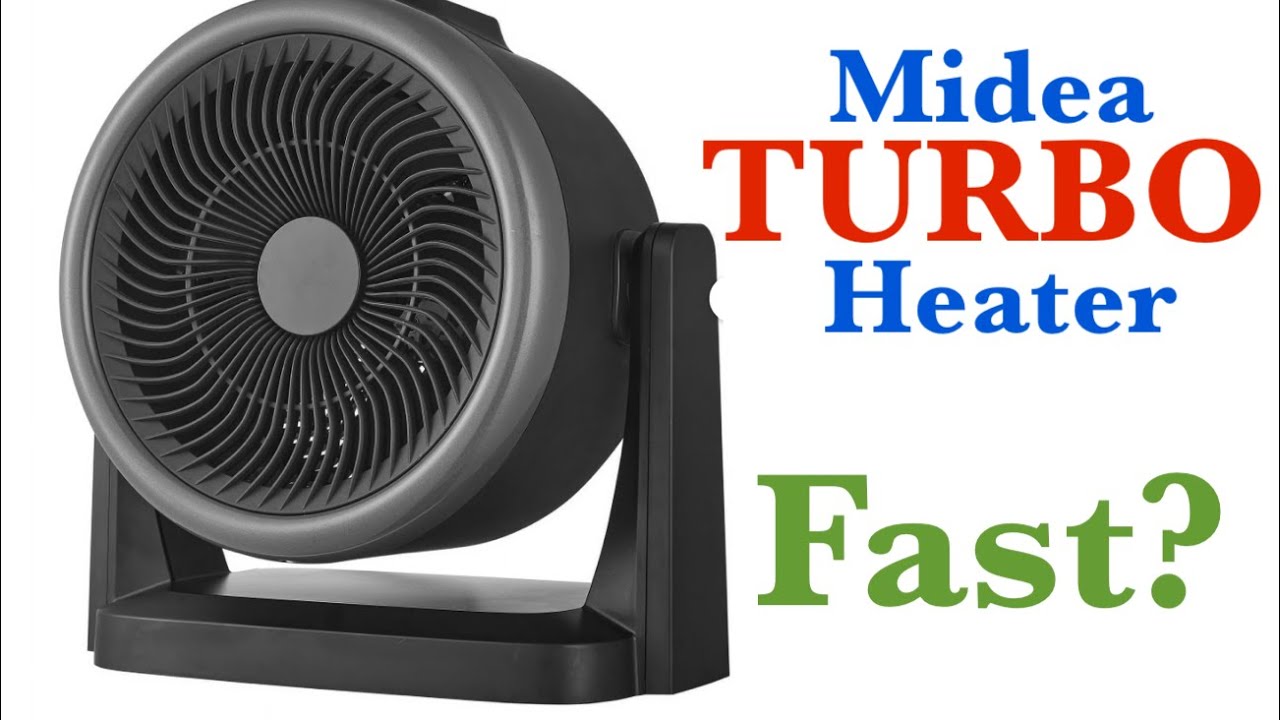 Midea 2 In 1 Heater and Fan, 4 Speed, 1,500 Watts, Digital, Adjustable Tilt, Portable, Black