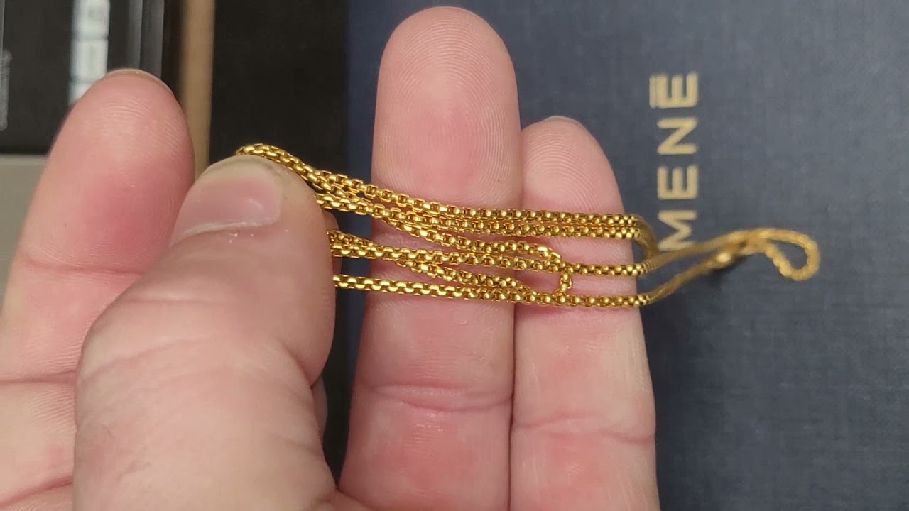 Mene rounded box chain 24k 26
