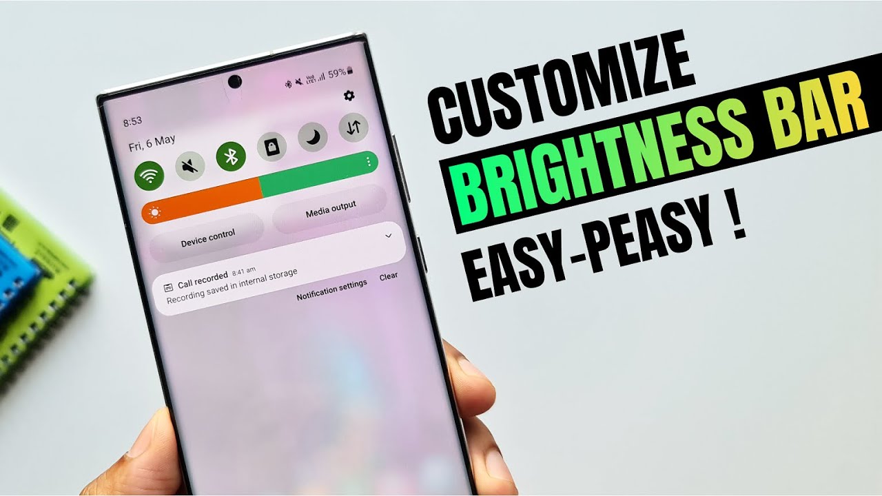 How to customize Brightness bar on your Samsung Phone !