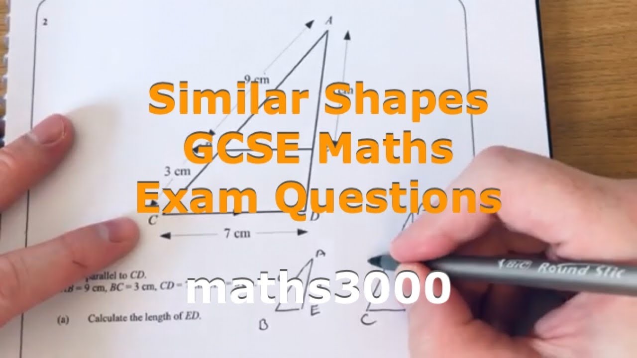 Similar Shapes GCSE Maths Exam Questions (Enlargements, Scale Factors)