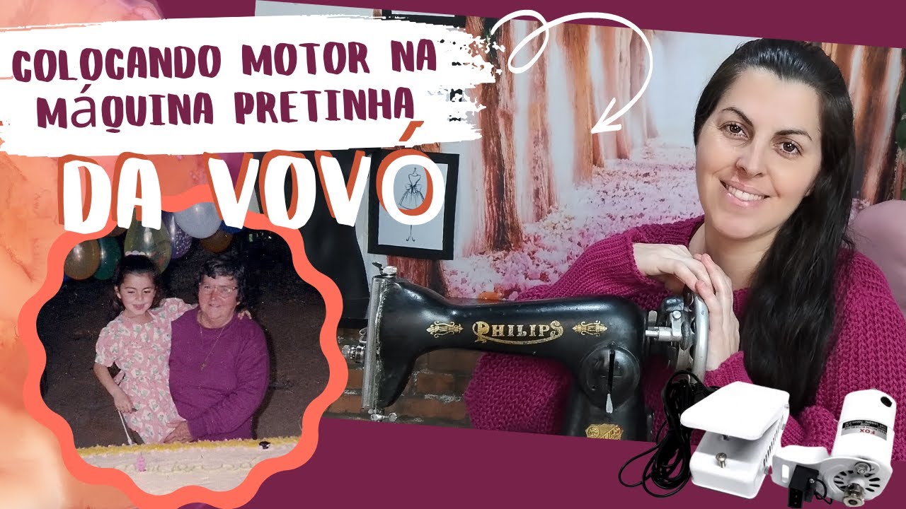 Máquina de Costura Pretinha Colocando MOTOR Dicas para Iniciantes