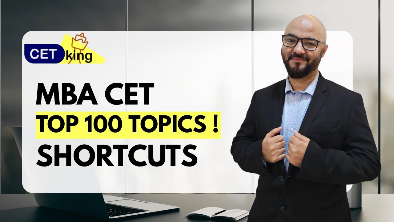 100 Must do Topics of MBA CET 2026 with Shortcuts! Imp for SNAP NMAT CMAT! Download Now!