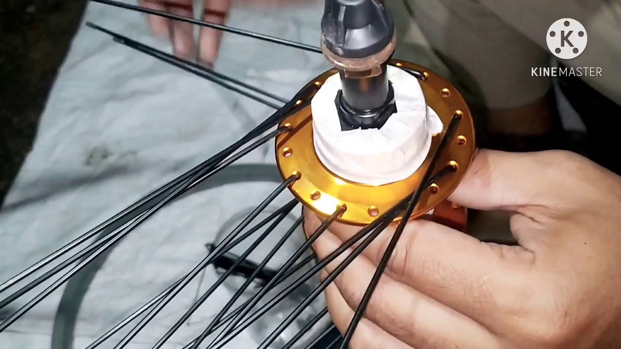 Pemasangan jari-jari sepeda ring 20 lubang 36. minion,seli,lipat,mtb.