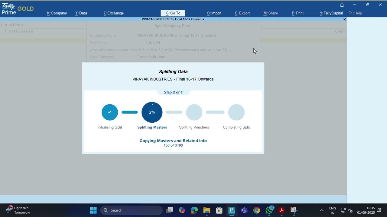 How to Split Tally Yearly | Step by Step Tutorial