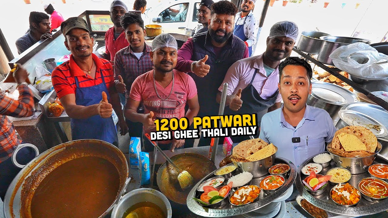 MOST UNIQUE Street Food India 😍 Patwari Desi Ghee Thali, Dal Makhan Balti, Haryana Ishq Paratha 🤤