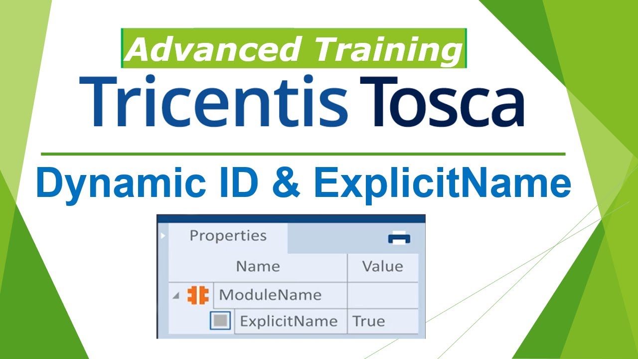 TRICENTIS Tosca 16.0 - Урок 23 | Динамический идентификатор | Явное имя |