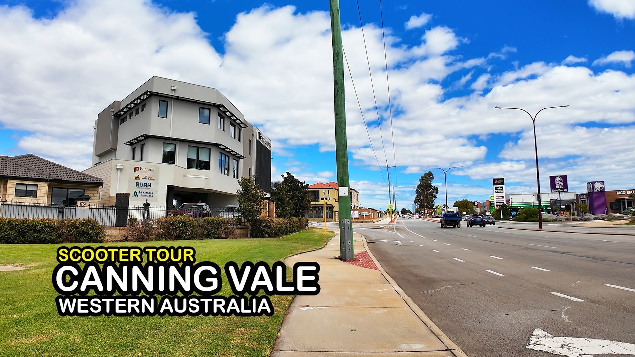 CANNING VALE, Western Australia (Suburb in Perth, Scooter Tour 4K)