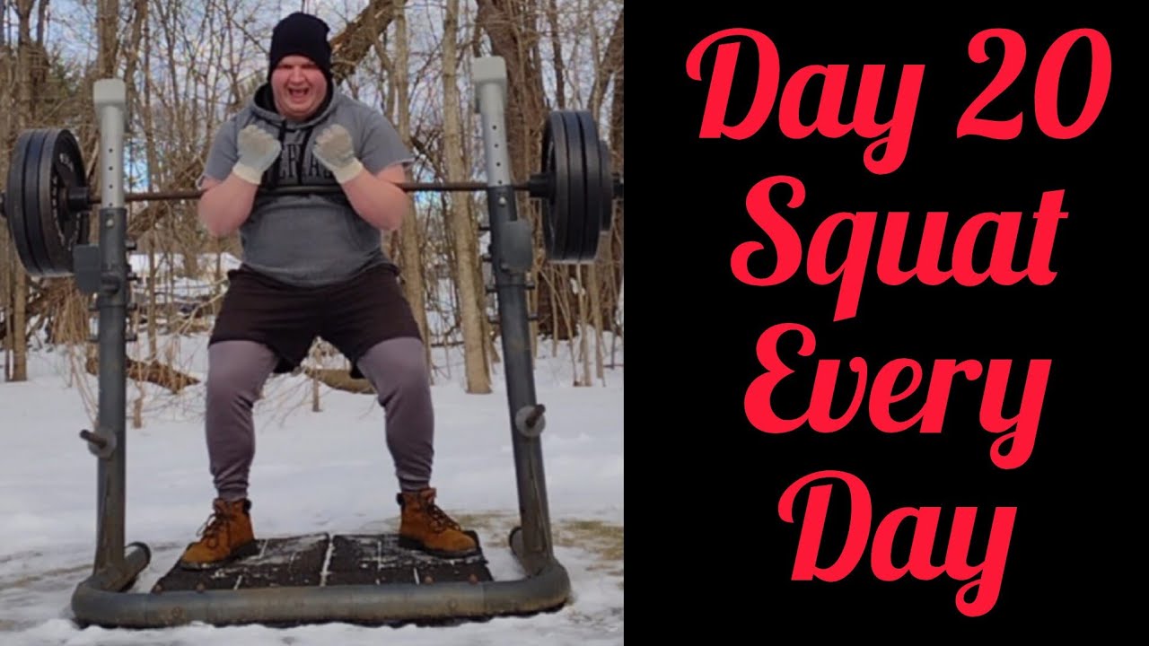 Day 20 Squat Every Day - Zercher Squat From 15x135lbs Up To 2x285lbs :