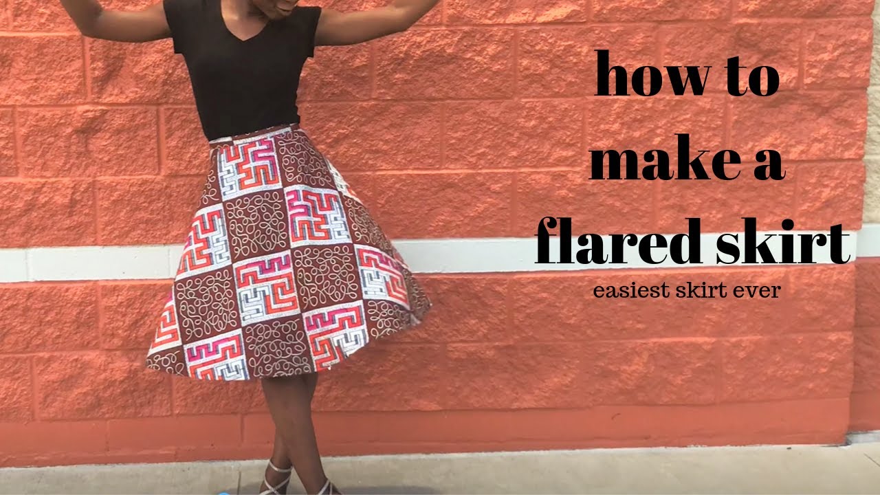 EASIEST skirt ever | how to make a flared skirt | how to cut different types of flares