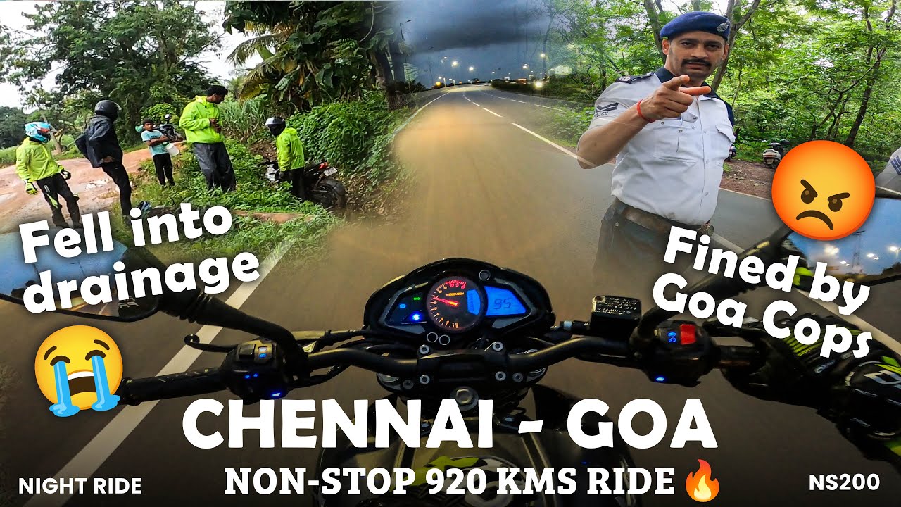 Hardcore🥵CHENNAI–GOA Ride🔥|EP-1| 920 KMS | 29 Hours of Rain🥶, Chaos & Broken Roads❤️‍🩹