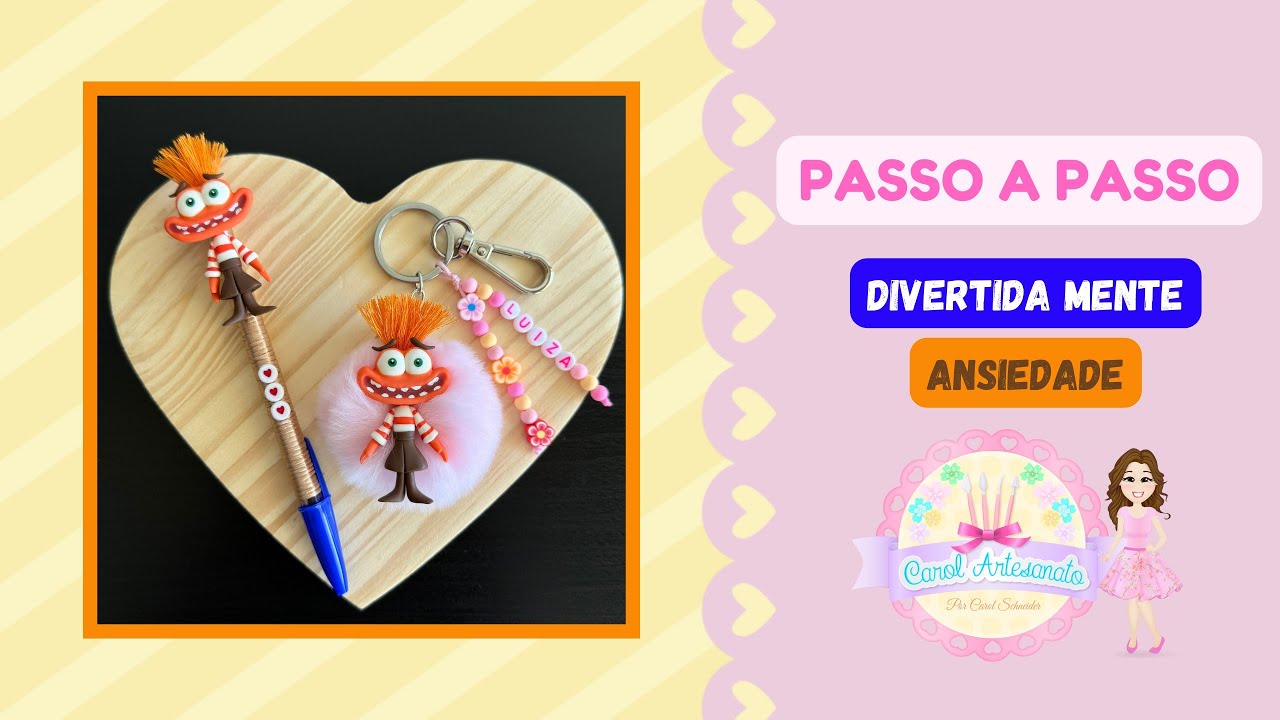 PAP - Ansiedade de Divertida Mente em biscuit - SEM MOLDE