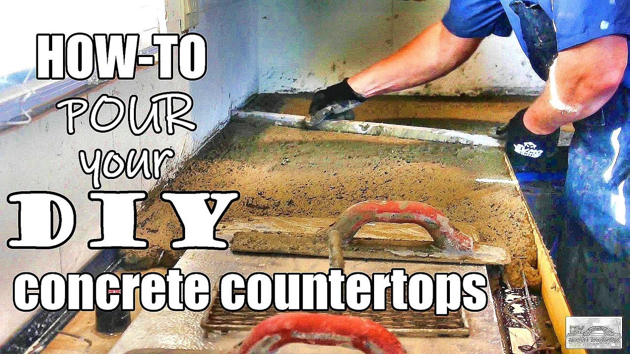 All about pouring your DIY concrete countertops
