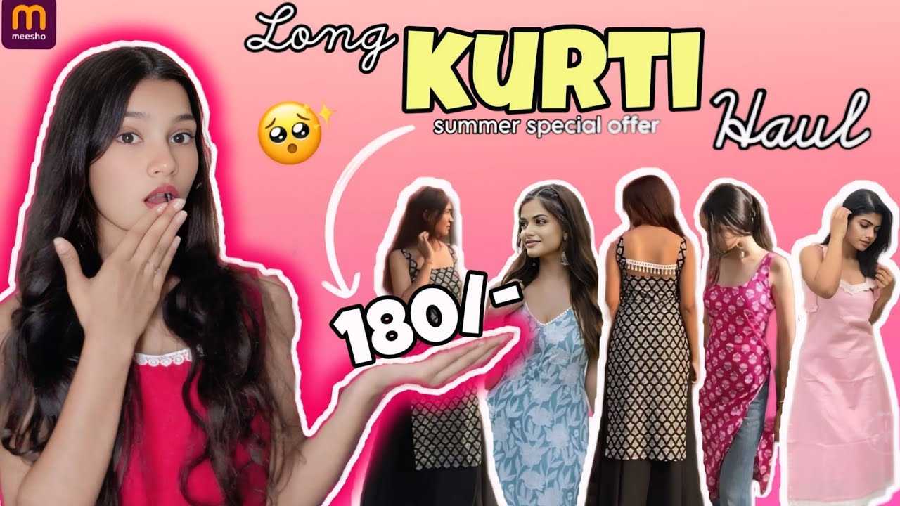 Long Kurti Haul Under ₹250 😱 | Meesho Long Kurti Collection | Summer Special Review 2026 
