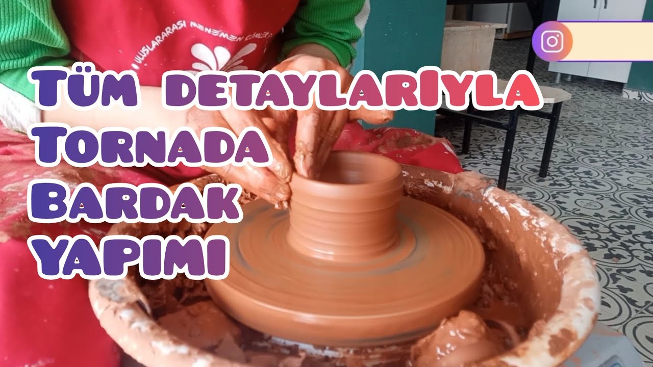 Tüm Detaylarıya Tornada Bardak Yapımı( Çömlekçi Tornası) #çömlek #ceramic #handmade
