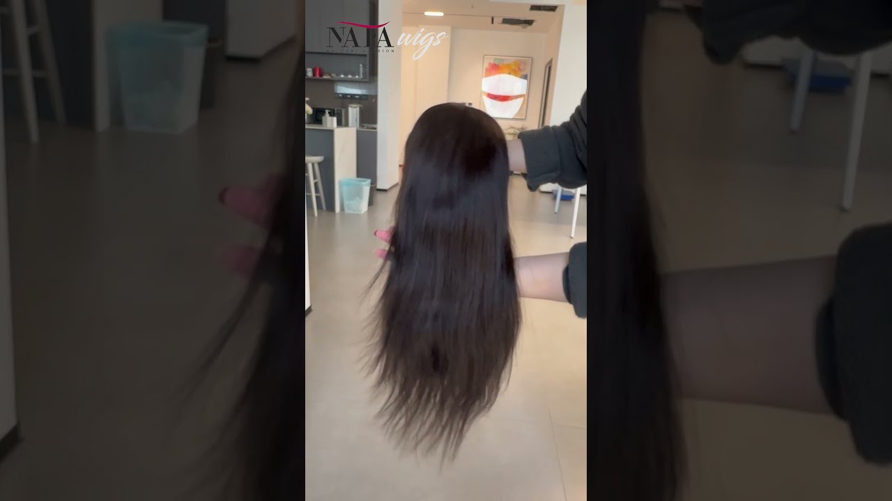 Mid Length 14 Inch Human Hair Black Wigs that Look Real | GLL-005 