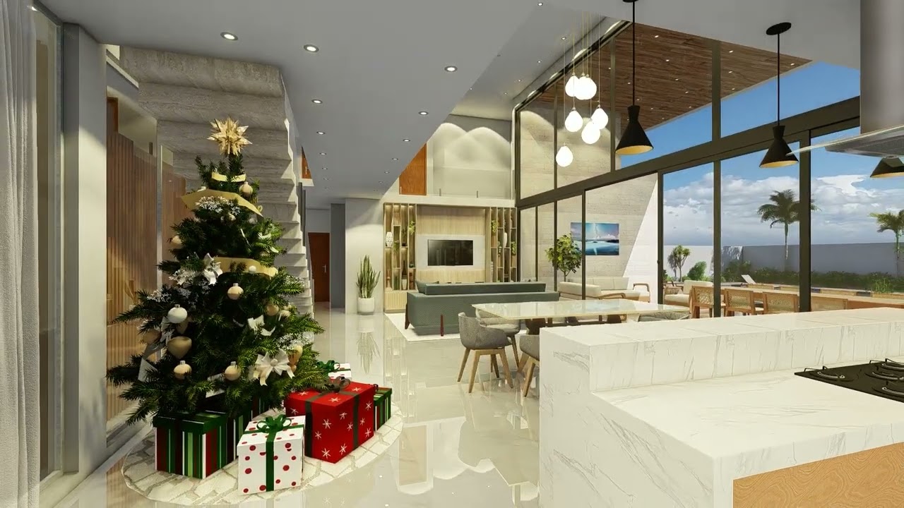 Casa decorada para o Natal