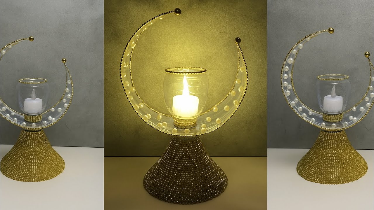 DIY Candle Holder From Waste Plastic Bottle | Best Out Waste | Tempat Lilin dari Botol Plastik Bekas
