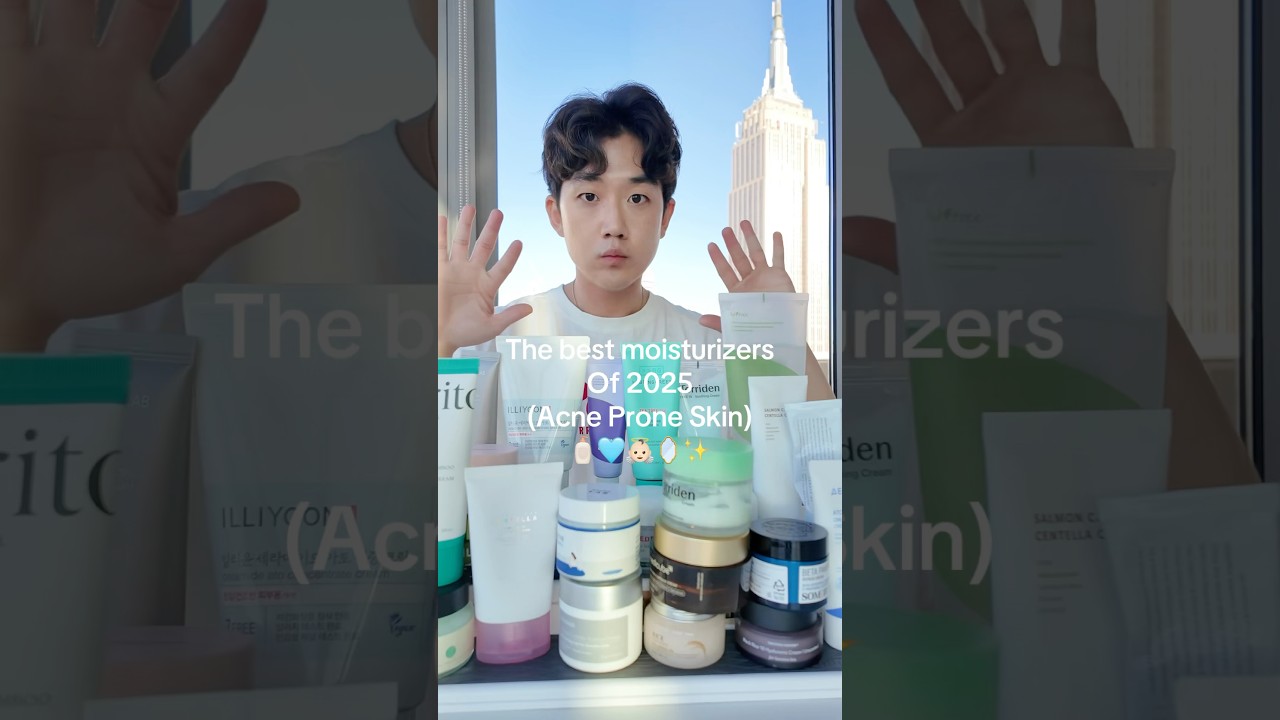 Top 5 Best moisturizers for Acne✨🪞🤍 #kbeauty #moisturizer