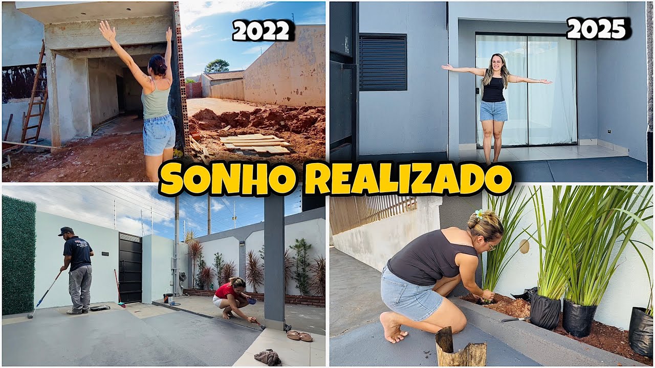 MINHA CASA FICOU PRONTA 🏠 PINTAMOS AS PAREDES E CHÃO, PLANTAS NOVAS | UM SONHO DE CASA ❤️