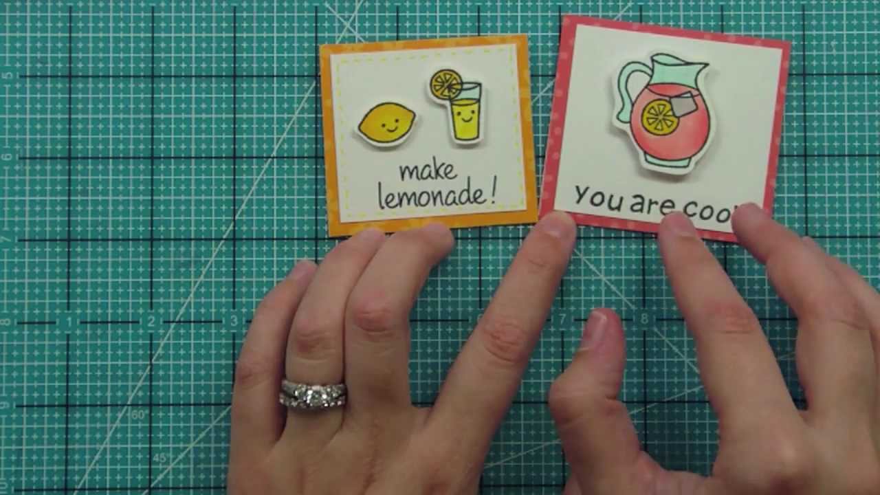 Intro to Make Lemonade + 2 mini cards from start to finish { Lawn Fawn }