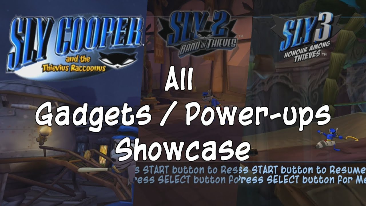 Sly Cooper Trilogy - All Gadgets / Power-ups Showcase