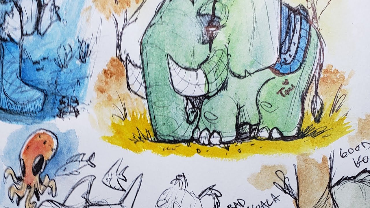 Drawing animals  - Sketchnight With RODGON stream