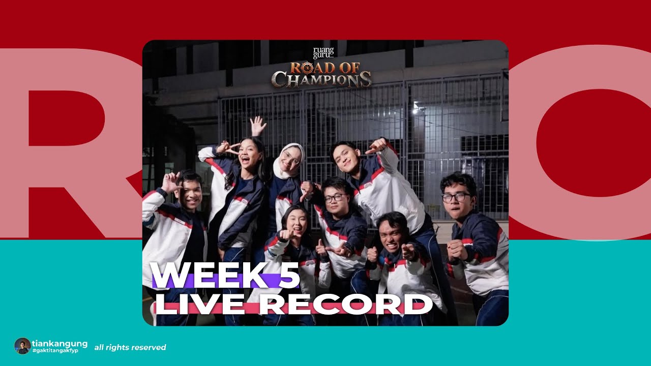 LIVE RECORD - WEEK 5 (TIKTOK) 1/5 #clashofchampions #roadofchampions 