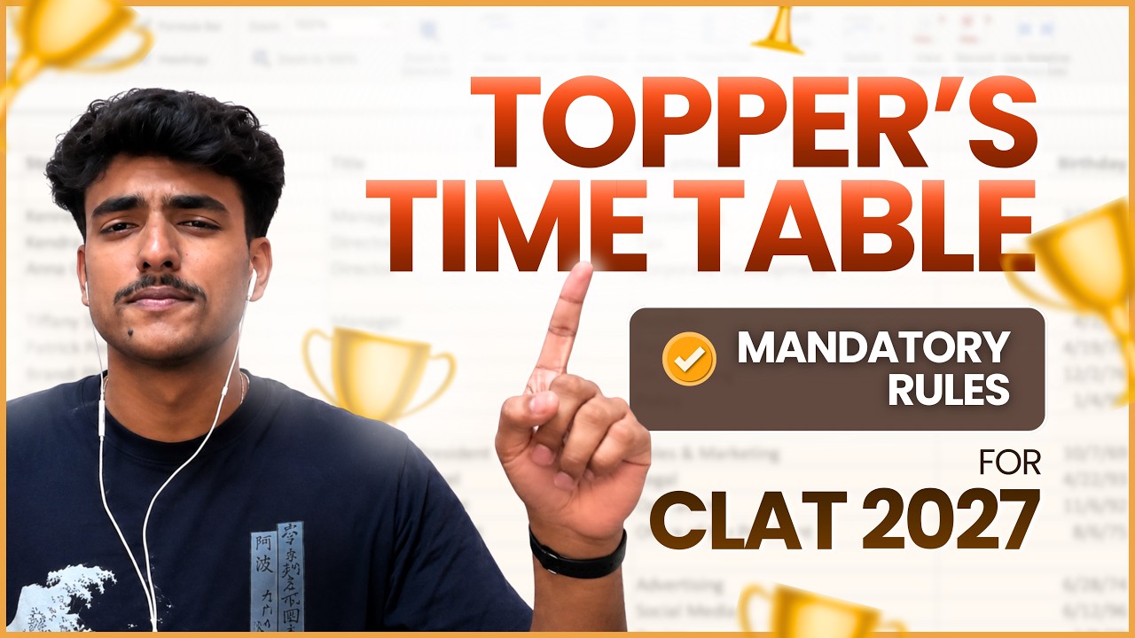 THE IDEAL CLAT ROUTINE | Rules + Strategy | Krishna Sir