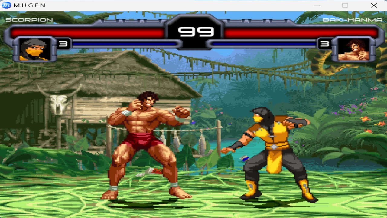 Baki Hanma vs Scorpion SUPER EPIC FIGHT!! Baki the Grappler vs Mortal Kombat Mugen Tribute