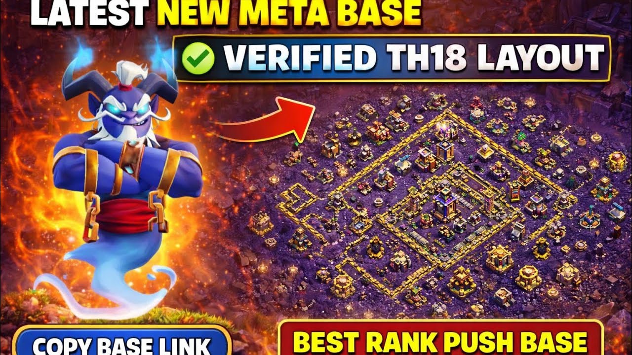 Latest NEW META TH18 Base 🔥 | Verified Layout | Best Rank Push 