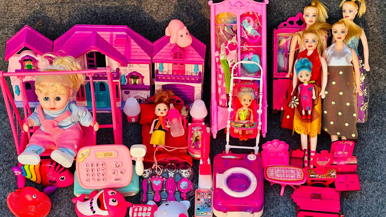 15:47 Minutes Satisfying Unboxing Barbie Royal Family, Doll Toys & Wedding Bedroom Playset Review
