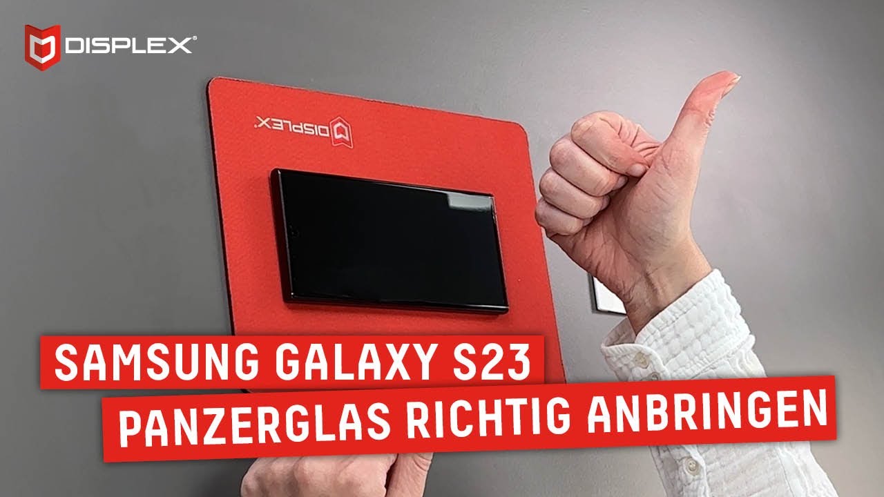 Samsung Galaxy S23 Panzerglasfolie richtig anbringen mit dem EASY-ON® ECO-Montageapplikator