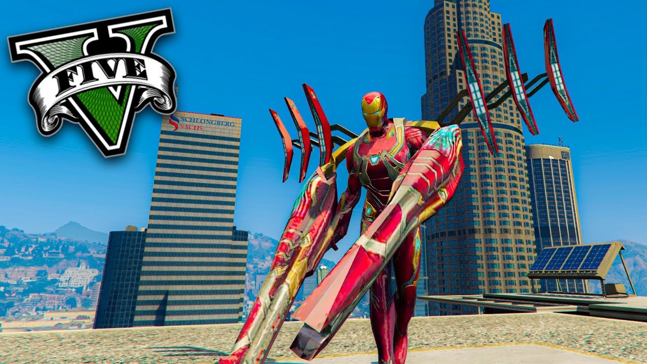 GTA V MODS - EL NUEVO SUPERTRAJE DE IRON MAN !! NUEVOS PODERES - ElChurches