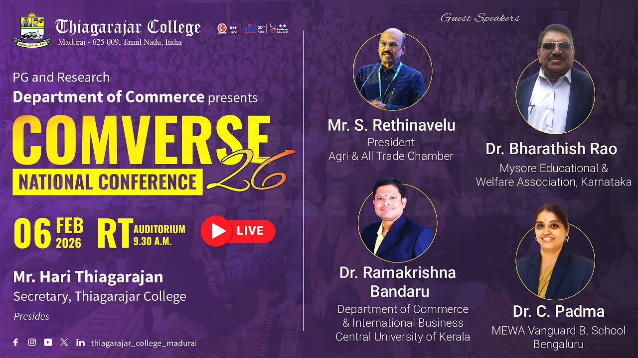 COMVERSE'26 - Commerce - Thiagarajar College - 06.02.2026
