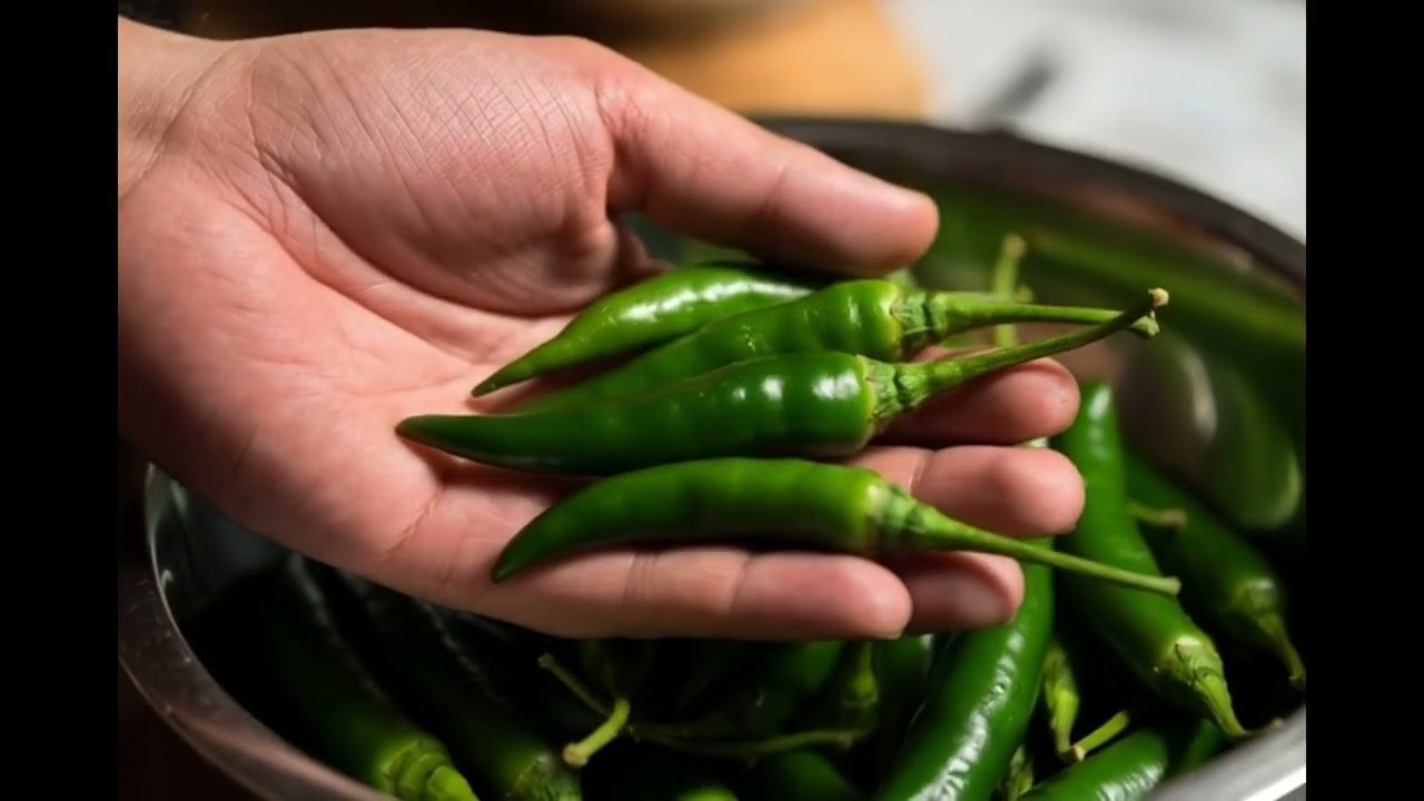 Green Chilli cutting  | Relaxing Kitchen Aesthetic