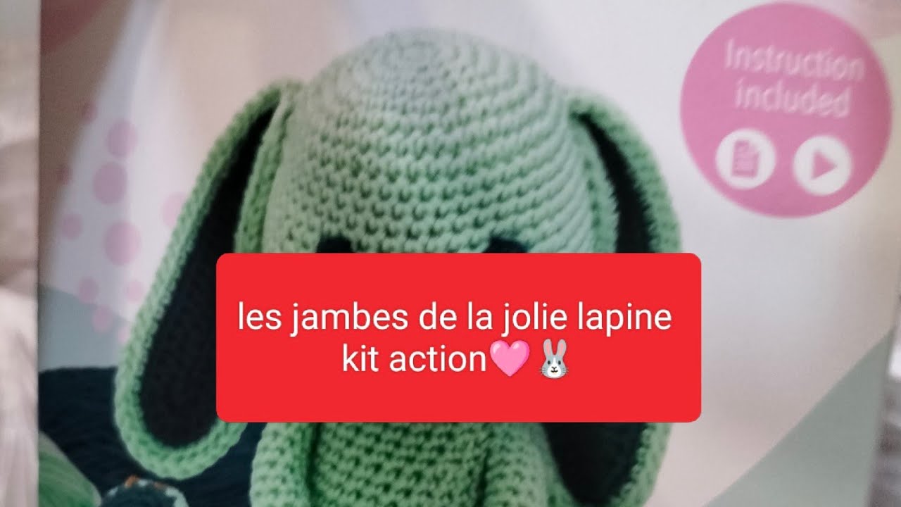 Vidéo 4🐰💓 les JAMBES du joli lapin 🐰💓#amigurumiscrochet #kitaction