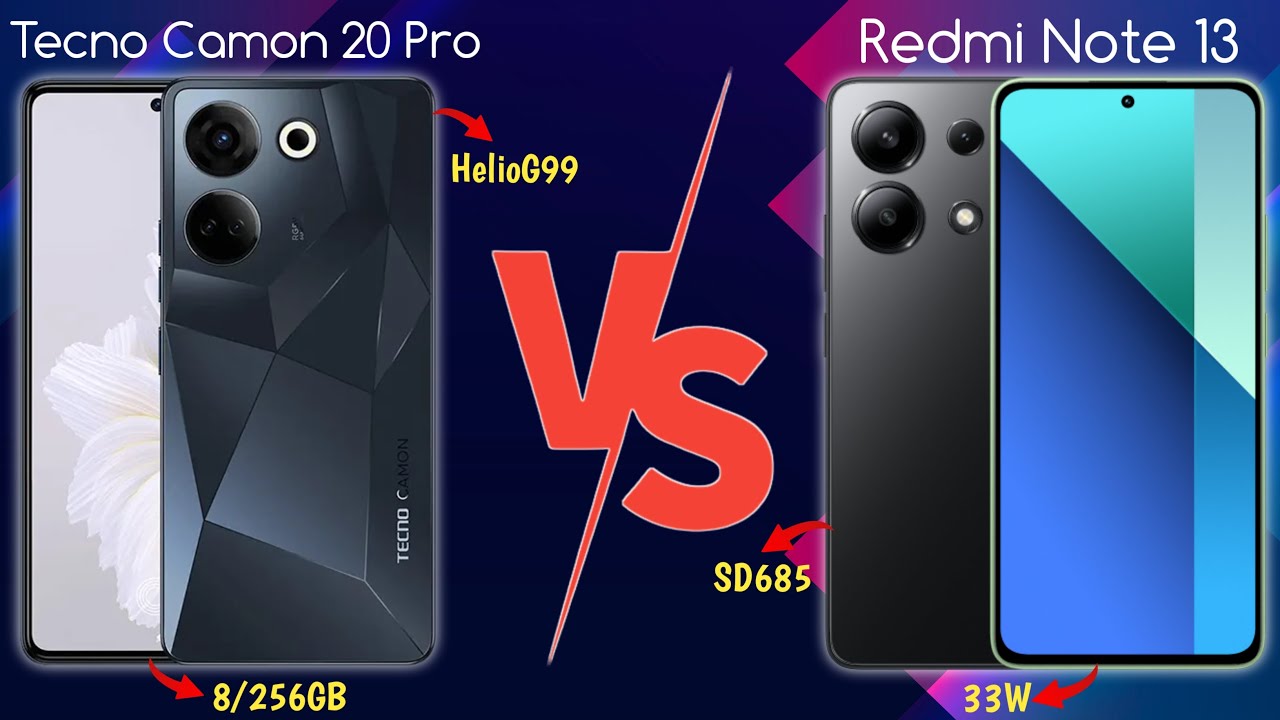 Tecno Camon 20 Pro Vs Redmi Note 13 | Comparison!